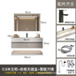 Modern Floating Vanity Bathroom Slate Integrated Basin Wall Mounted Bathroom Storage Cabinet Single Set Bathroom Vanity Sink Set