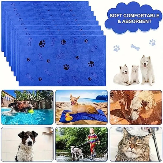 2pcs Soft Microfiber Dog Towels - Quick Dry, Absorbent Pet Bath & Grooming Towels For Dogs Dog Towels