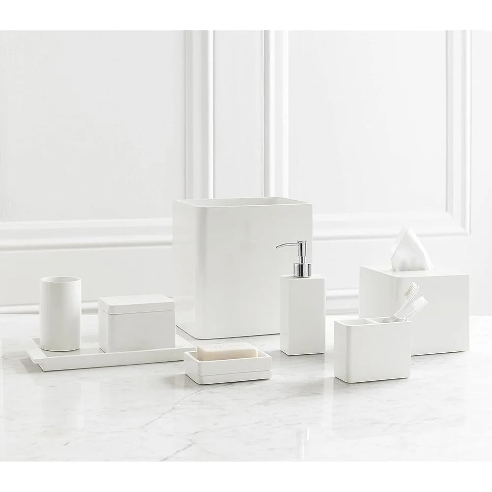 White Round Bathroom Tumbler Accessory