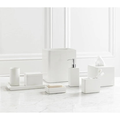 White Round Bathroom Tumbler Accessory