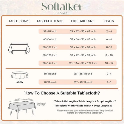 Fall Tablecloth 70x70 Inch Round Thanksgiving Autumn Harvest Pumpkin Buffalo Plaid Decoration Table Cloth Stain Resistant