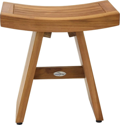 The Original 18" Asia Teak Shower Bench, 12"D x 18"W x 18"H