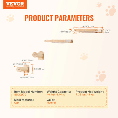 Wall Mounted Cat Shelves Cat Wall Shelves and Perches with Jumping Boards Hammocks & Cat Tree Cat Furniture and Shelves
