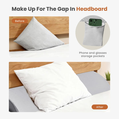 Headboard Wedge Pillow Memory Foam Pillow Ergonomic Neck Pillow Ventilated Cooling Bed Pillow with Removable Washable Cover