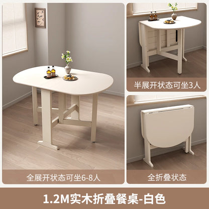 Dark Folding Dining Tables Slim Provincial Chic Modern Dining Tables Retro Mid Century Mesa Comedor Plegables Furniture For Home