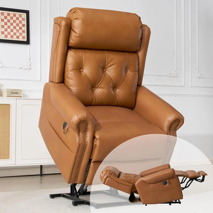 Oversized Electric Power Lift Recliner Chair with Massage And Heat Elderly Comfortable Living Room Furniture Customizable Lay