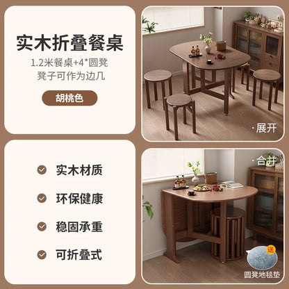 Dark Folding Dining Tables Slim Provincial Chic Modern Dining Tables Retro Mid Century Mesa Comedor Plegables Furniture For Home